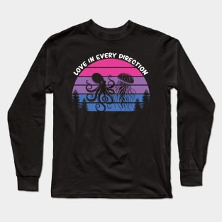 Bisexual Pride Flag Month Lgbtq Subtle Bisexuality Long Sleeve T-Shirt